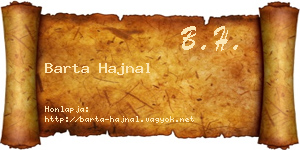 Barta Hajnal névjegykártya